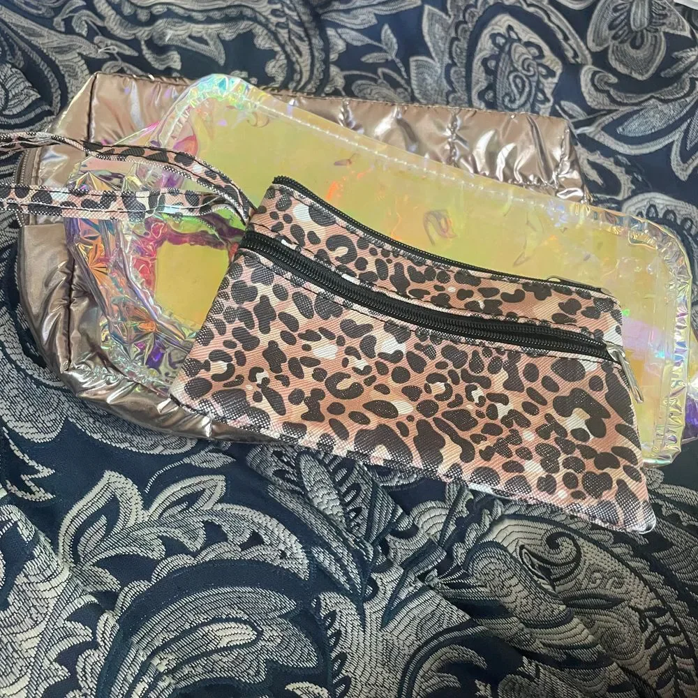 Anastasia Beverly Hills Iridescent Cosmetic zippered‎ plastic Pouch Bag Sephora